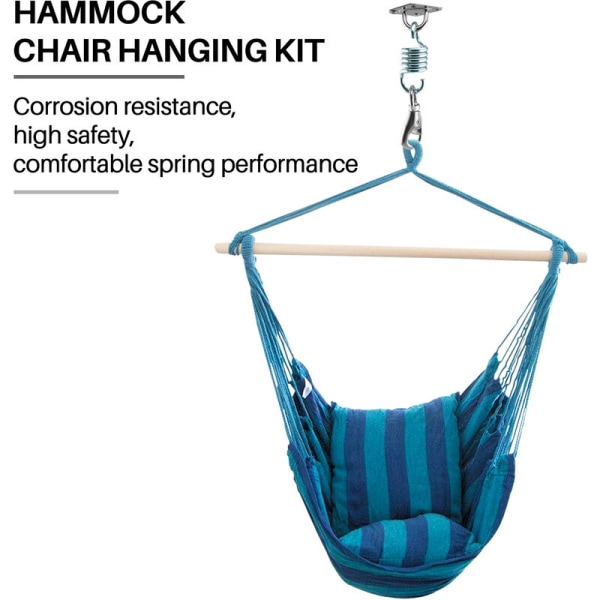 Svingbare kroge til hængekøjesvingstole i rustfrit stål, hængende sædetilbehørssæt til loft/indendørs/udendørs