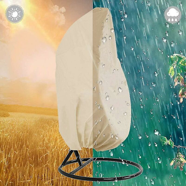 Pölysuoja Puutarha Ulkokalusteille Kehtotuolille, Auringonsuoja Ja Vedenpitävä (beige)