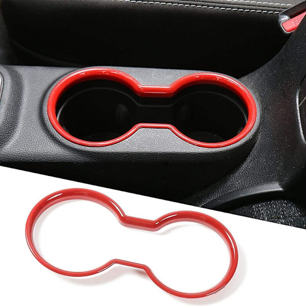 JK Koppholder Trim Deksel ABS Interiør for Wrangler JKU & Unlimited 2010-2017 (Rød)