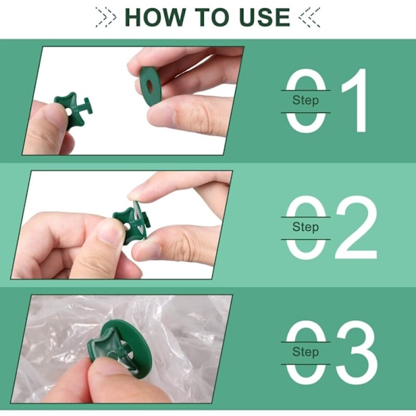 200 Stykker Drivhus Twist Clips Plastik Drivhus Fastgørelsesclips og Skiver Drivhus Udvidelse Hjørneclips til Aluminium Drivhus Isolering N