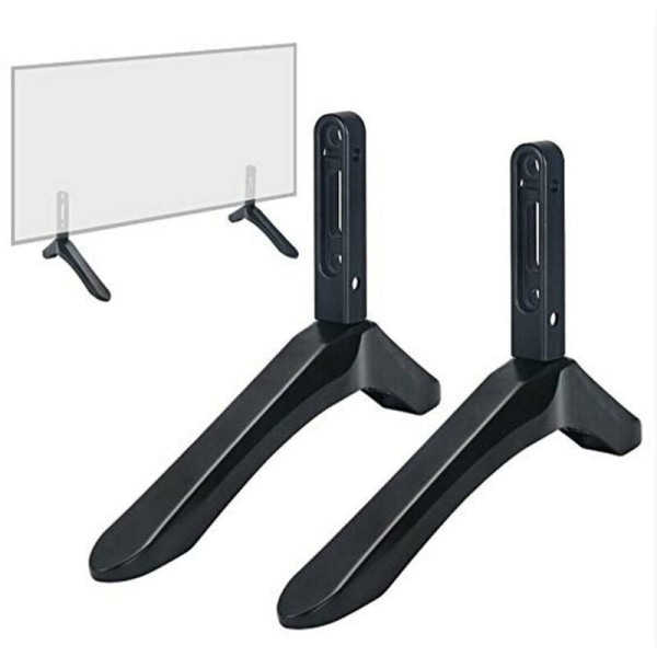 Universal TV Stand Base Bracket for 32-65 inch Samsung Vizio Sony LCD TV, Not Fit LG TV, Black, TV Stand, Desk Mount, 2pcs