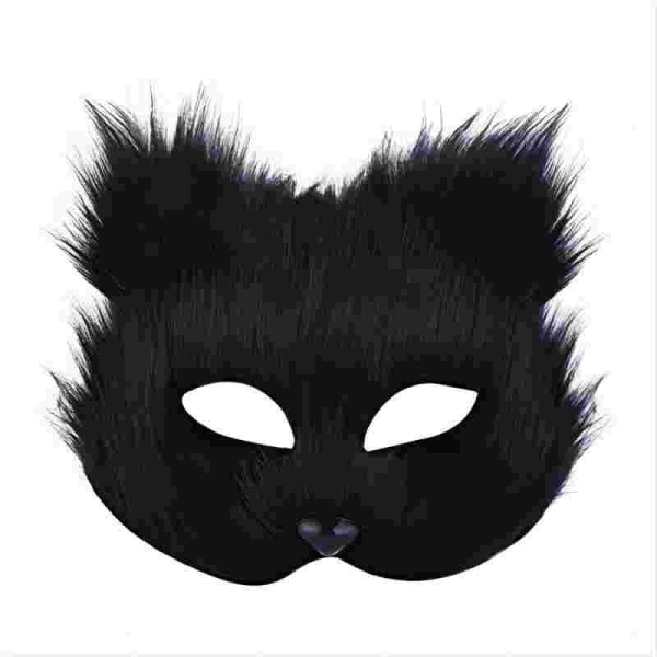 Maske Halloween Ræve Maske Cosplay Kostume Halvt Ansigt Dyr Furry Party Juleøje Kattemasker Påske Halvansigtsmasker