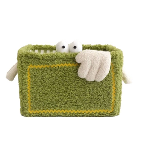 Monster Fällbar Förvaringskorg Hem Ins Nisch Design Förvaring Snacks Kosmetika Organisation Present Grön
