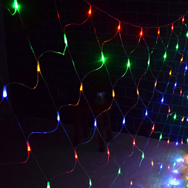 Julelysnet 320 LED 9.8' x 6.5' 8 Tilstande Stikkontakt til Busk Havefest Bryllup Ferie flerfarvet