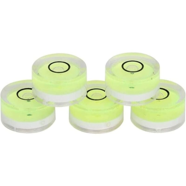 5 stk. 15 mm cirkulært niveau rundt boble niveau mini rundt boble niveau til balanceskala til horisontal balancekalibrering--