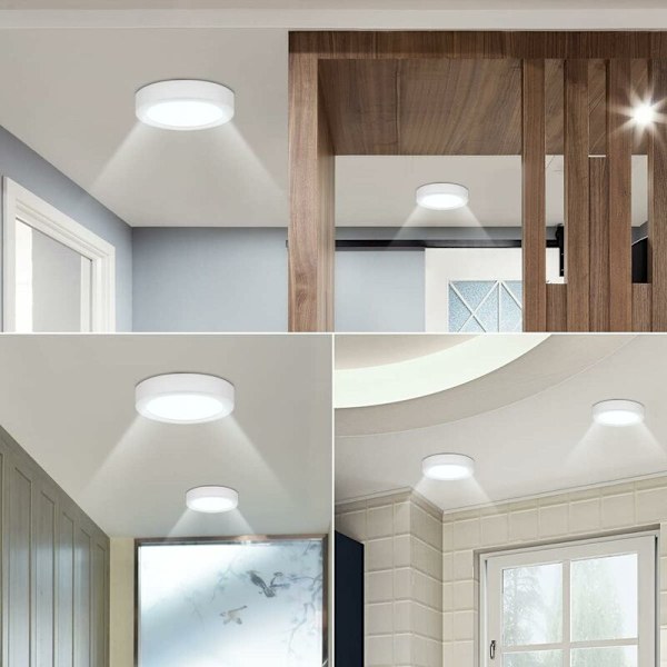 2 stk LED Taklampe, 15W 6500K Kald Hvit, Moderne Taklampe Rund Taklampe, Flat Led Taklampe for Soverom, Stue, Spisestue