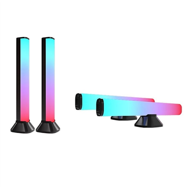 USB-lys 5W RGB+W stemmeaktiveret skrivebords-RGB-farveoptagelseslys til hjemmet, dekorativt soveværelsesnattelys-A