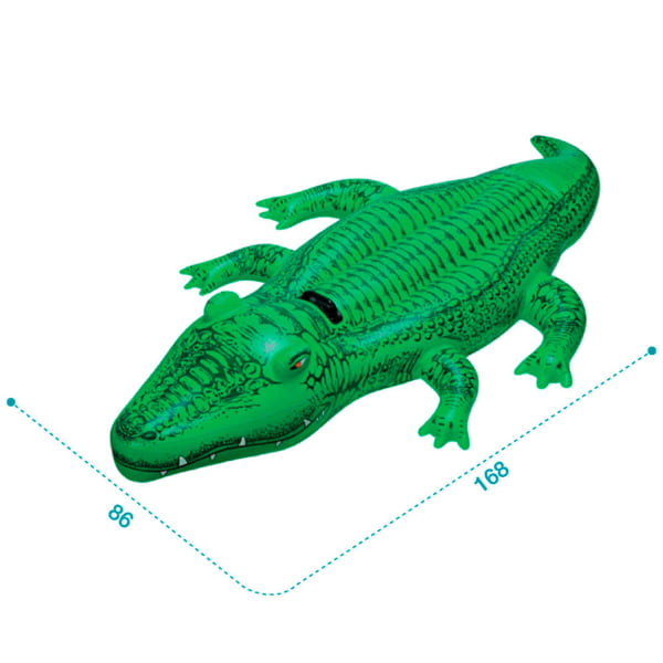 Oppustelig krokodille - 168x86cm