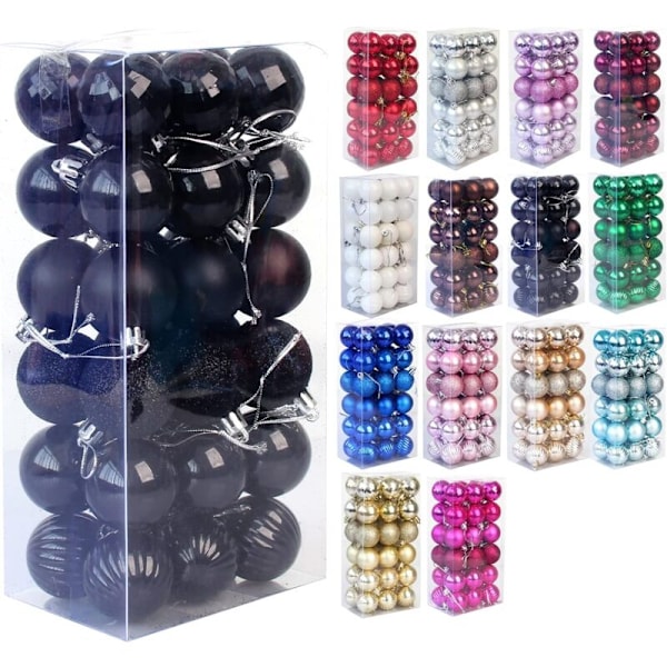 Julgranskulor Julgransdekorationer 60mm Julgranskulor Ornament Set 24st