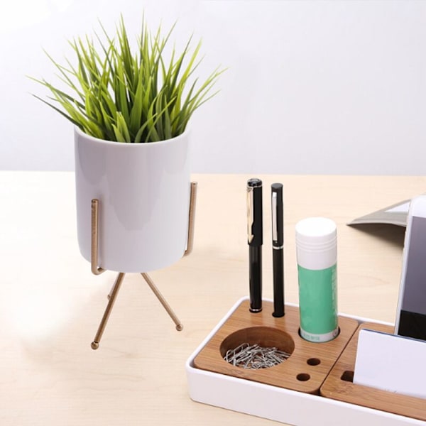 Nordisk stil keramisk blomkruka planter järnram växtstativ grön växt blomkruka kontor skrivbordsdekoration prydnad guld