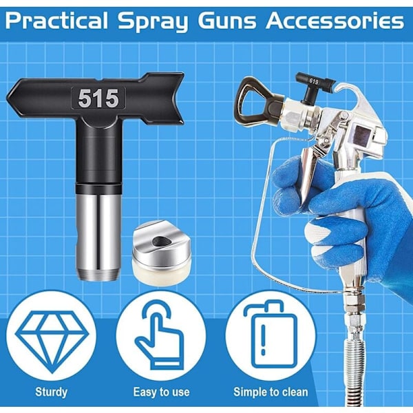 8 st Airless-spraymunstycken, vändbara spraymunstycken, Airless-spraymunstycken, spraymaskindelar