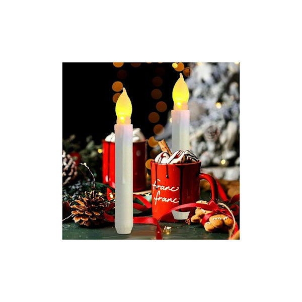 LED Lys, Falske Flammeløse LED Lys, Batteridrevet, 12 Styk