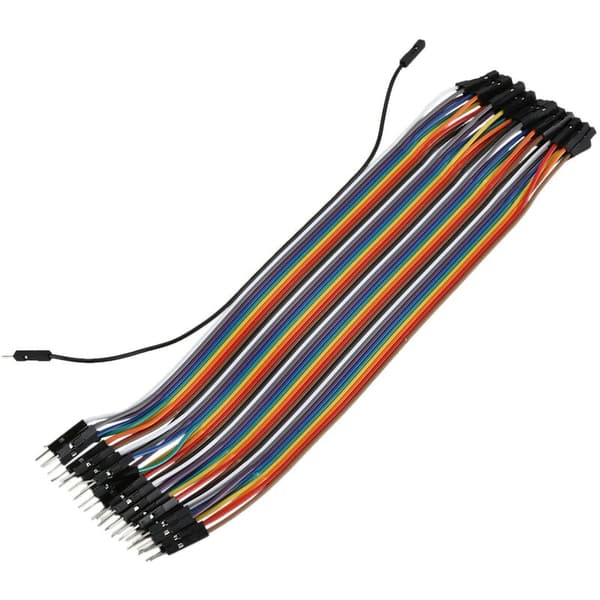 40 stk 20 cm 2,54 mm han-til-kabel-forbindelse til breadboard