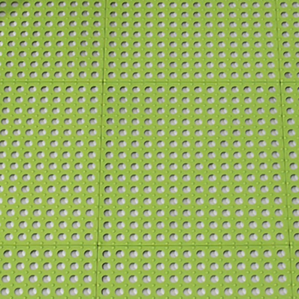 10 st Plast Mosaik Golvmatta med Anti-Slip Sugkopp för Kök Badrum Grön