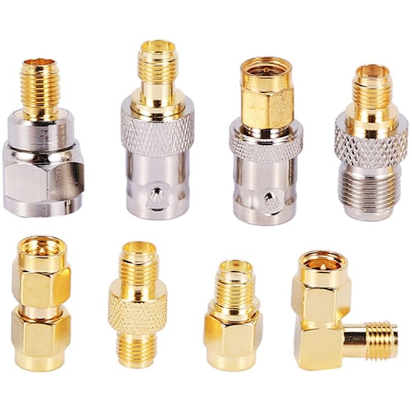SMA till SMA BNC N F UHF-typ kontaktsatser RF-adapter 20 typ, SMA hona till F hane, SMA hona till F hona