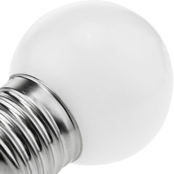 Kuleformet LED-pære E27 1,5 W med 6400 K kaldt lys 43 x 70 mm