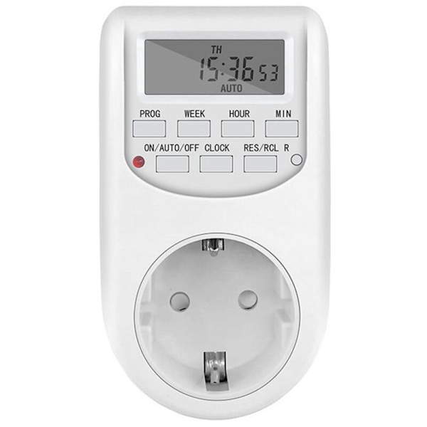 Elektrisk digital stikkontakt med timer 220V Programmerbar ukentlig tidsstyring EU