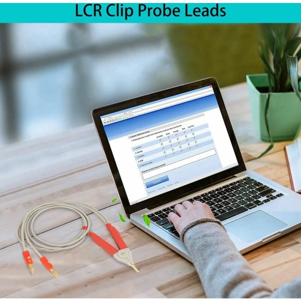 1 Par Isoleret Bananstik-Klemmer Lav Modstand Kabel Lcr Probe Probe Ledninger Tester Terminal Kelvin