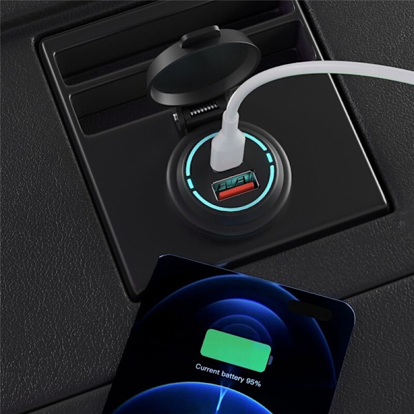 Vandtæt Marine QC3.0 PD+USB-oplader-stik USB-strøm til Marine, Båd, Motorcykel, Lastbil, Golfvogn