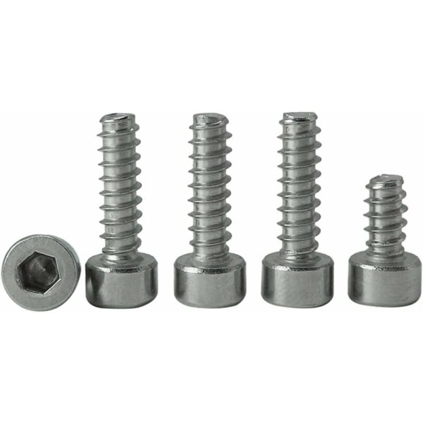 Kestävä 30 kpl M4 itseporautuva ruuvi ruostumaton teräs pyöreä kuusiokolo itseporautuva peltiruuvit kannettava (koko: M5 x 20mm)