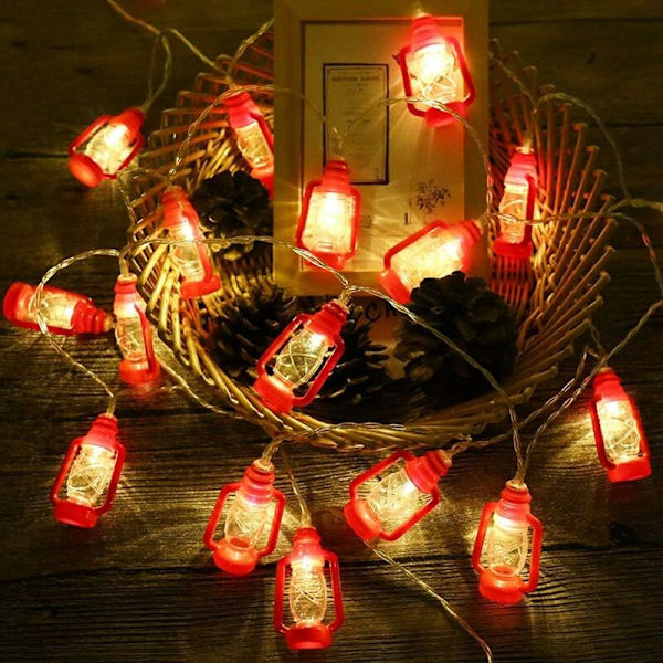 20 LED Mini Ljuskedja, 8 Ljuslägen, Batteridriven, Hem, Bröllop, Födelsedag, Familjefest, Skola, Dekoration 3m (Varmvit)