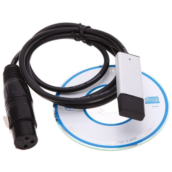 USB till DMX-gränssnitt 512 LED DMX512 Dator PC Scenbelysning Styrenhet Dimmer USB till DMX-kabel
