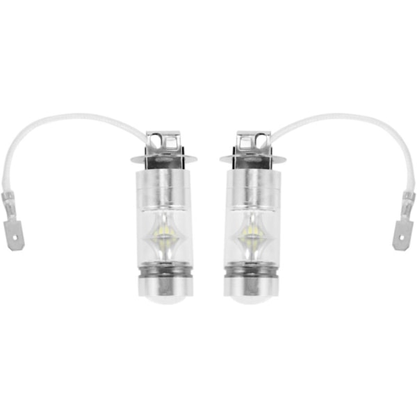 2 kpl 6000K valkoinen LED H3 100W 2323 auton sumuvalopolttimo DRL