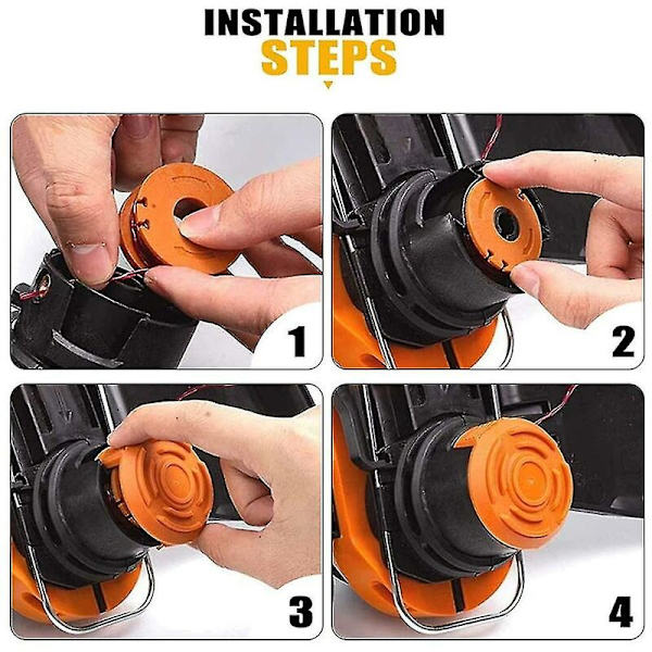 16 stk. Worx Wa0010 Wg175 spoletråd til trimmer, 10 fod