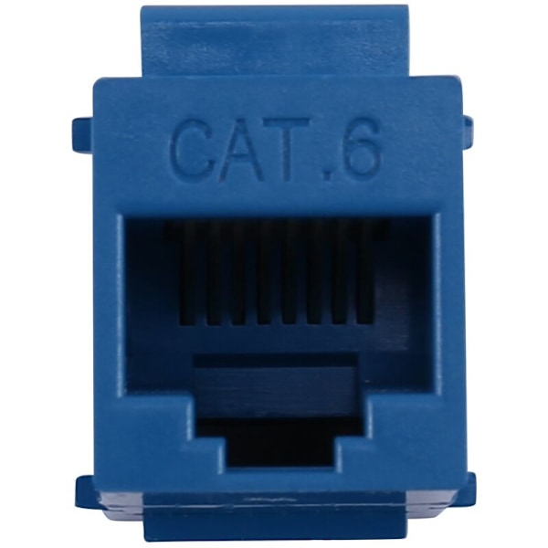 10 stk RJ45 Jack Cat6-kontaktforlengerkobling Ethernet Network LAN 6 koblingsuttak forlengelsesadapter, blå