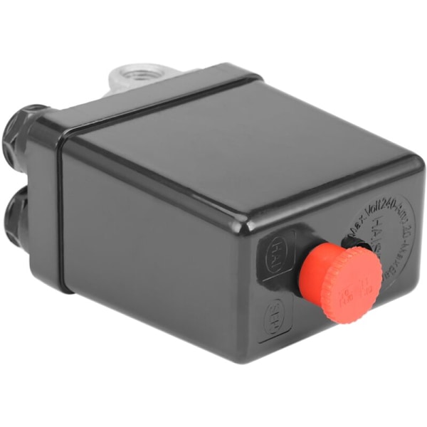 Højtydende trykluftkompressor trykafbryder kontrolventil 90 Psi -120 Psi sort