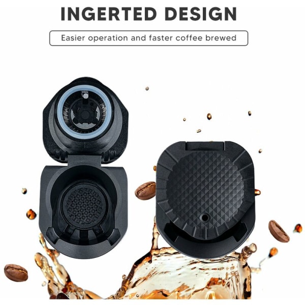 2X Kaffe Kapsel Adapter Konverter Holder Passer til GENIO S PICCOLOXS EDG466 EDG606 EDG305 MINI ME KP7
