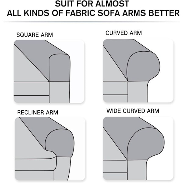 Stretch Armstödsöverdrag Spandex Armöverdrag för Stolar Soffa Armstol Överdrag för Recliner Soffa med Vridstift 2-pack Marinblå