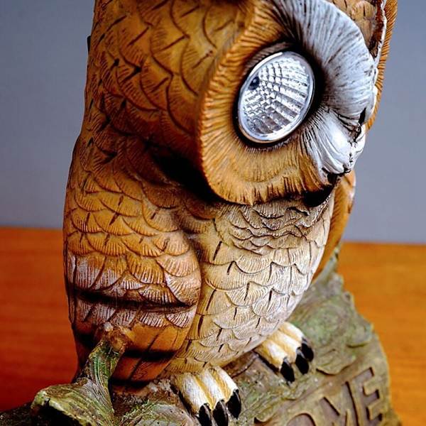 Moderne Hjemmeinnredning Statuer Ugleform Solar LED Lys Hage Lys Ugle Plen Lampe Solar LED Lys Kawaii Ugle Solar Lys L
