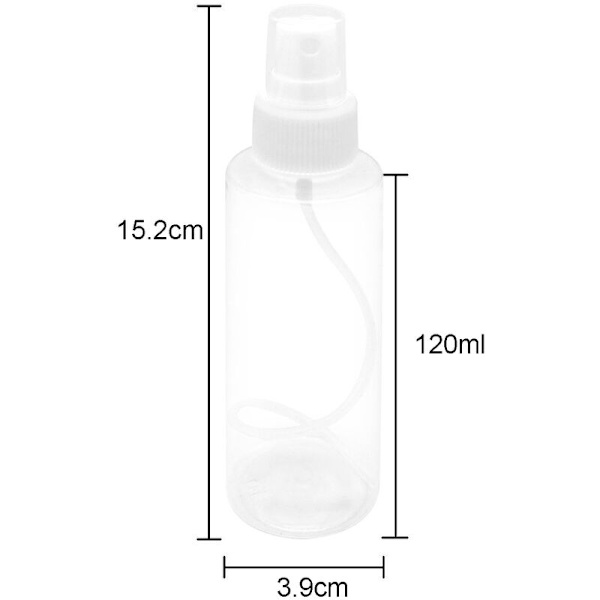 Pakke med 12 klare fin tåkesprayflasker 120 ml (4 oz) med pumpe sprayhette, for reise, eteriske oljer, parfymer