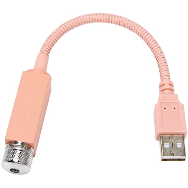 Bil USB Universal Mini LED Bil Tak Stjärnhimmel Nattljus Projektionslampa Interiör Miljö Atmosfär Galaxy Dekorationsljus Rosa