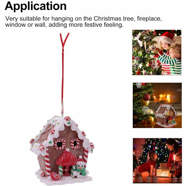 Juldekoration Vacker Ljus Pendelamp LED-belysning Juldekorationer - Pepparkaksgubbe