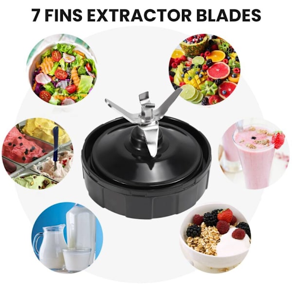 2 st 7-bladiga Extraktorblad Ersättningsdel Nedre Blad för Auto IQ BL642 NN102 BL2013