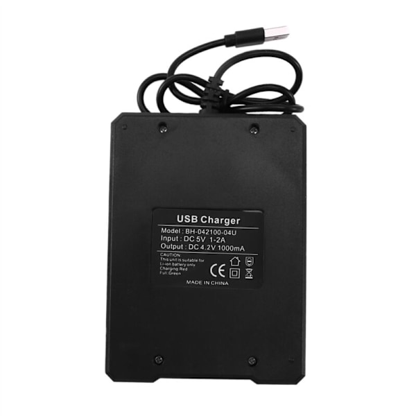 3X 4-Slots Genopladelig Smart USB Li-ion Batterilader til 18350 18500 18650 Aaa