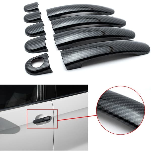 Fiber Style Side Door Handle Decoration Trims til MK6 2012-2015 2009-2016 - 2010-2014