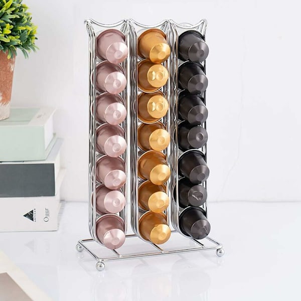 Kaffe Kapsel Holder til 42 Styk Nespresso Kaffe Kapsler, Nespresso Kapsel Kaffe Holder, Kaffe Pod Holder Stativ, Kaffe Stativ Opbevaringsholder