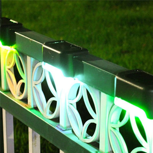 12 kpl aurinkopatiovalot vedenpitävät ulkovalot LED-aurinkovalot seinävalaisin parveke aita aurinkovalot (lämmin valkoinen)