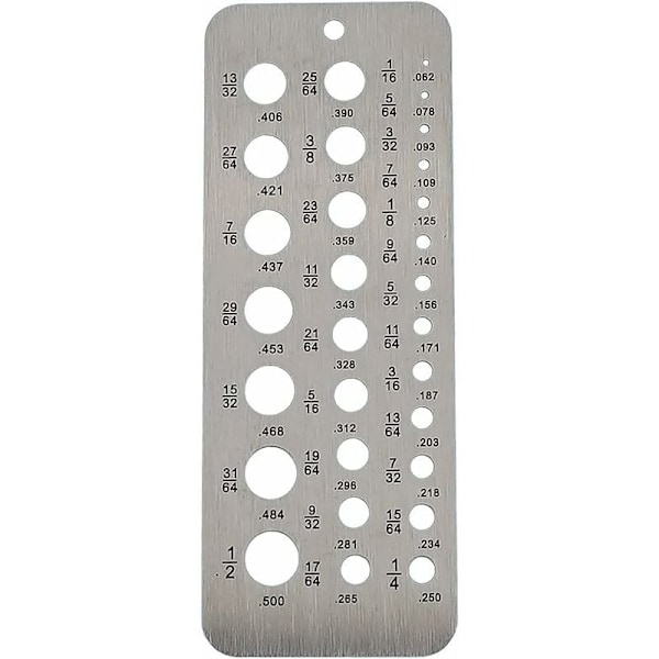 Metrinen poranterämittari, ruostumaton teräs, 1-13 mm, mittaustyökalu metrisiin muttereihin, pultteihin ja kierteisiin