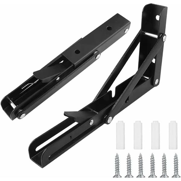 Folding Bracket Rustfritt Stål Foldable Console Bracket, Bærende Folding Shelf Brackets, Heavy Duty Retractable Foldable Console Bracket, for