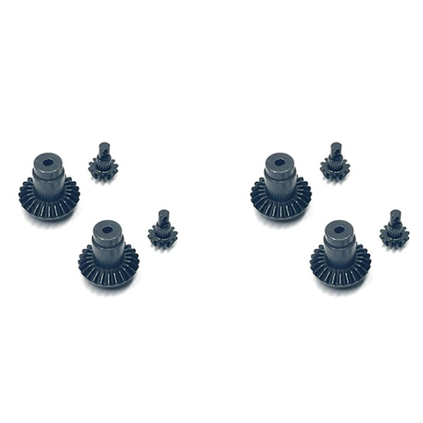 4 Set Metal Stål Axel & Bakre Växel 12T 24T 1/24 RC Crawler Bil Uppgradering Delar Tillbehör för FMS FCX24
