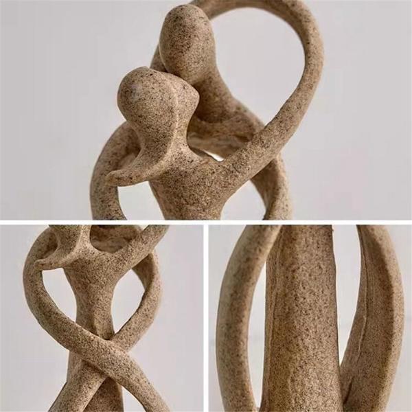 Par skulpturer för heminredning, gosande par figurer, modern par skulptur, moderna romantiska skulpturer för sovrum A