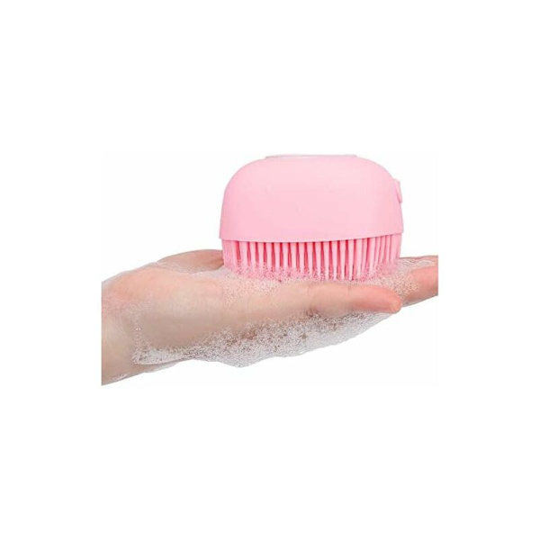 Silikonbadborste för babyshower, ultrat mjuk borste för barnmassage och rengöring (rosa) - Fei Yu