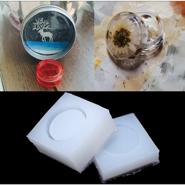 Rund silikonförvaringsboxform DIY hantverksgjutform