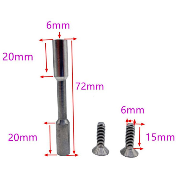 Titanlegering Sykkel Bakgaffel Pivot Montering og Bolt Sett for Brompton/3Sixty Sykkeldeler