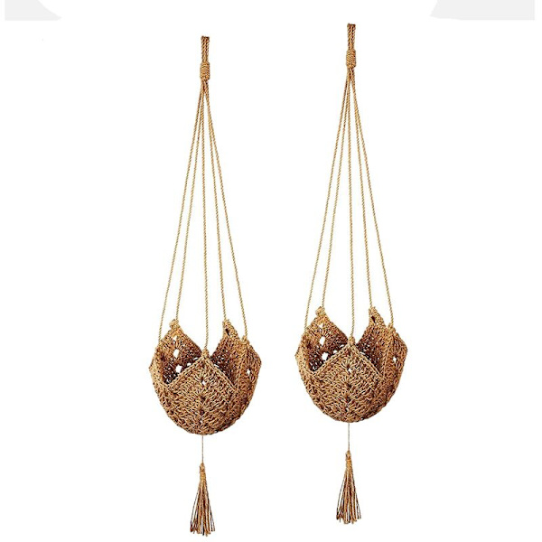 Växthängare, Hängande Planter, Handgjorda Väggplanter för Inomhus och Utomhusbruk (Kruka Ingår Inte), 2-pack