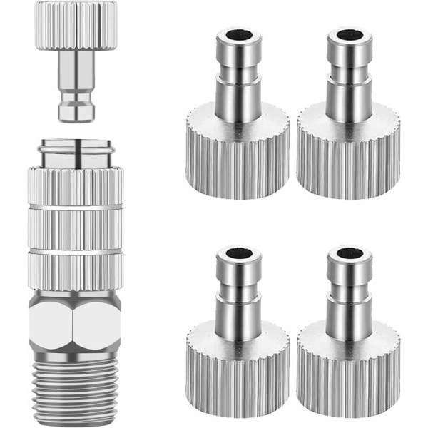 Hurtigkobling for airbrush med 5 hann-koblinger, 1/8 M-F